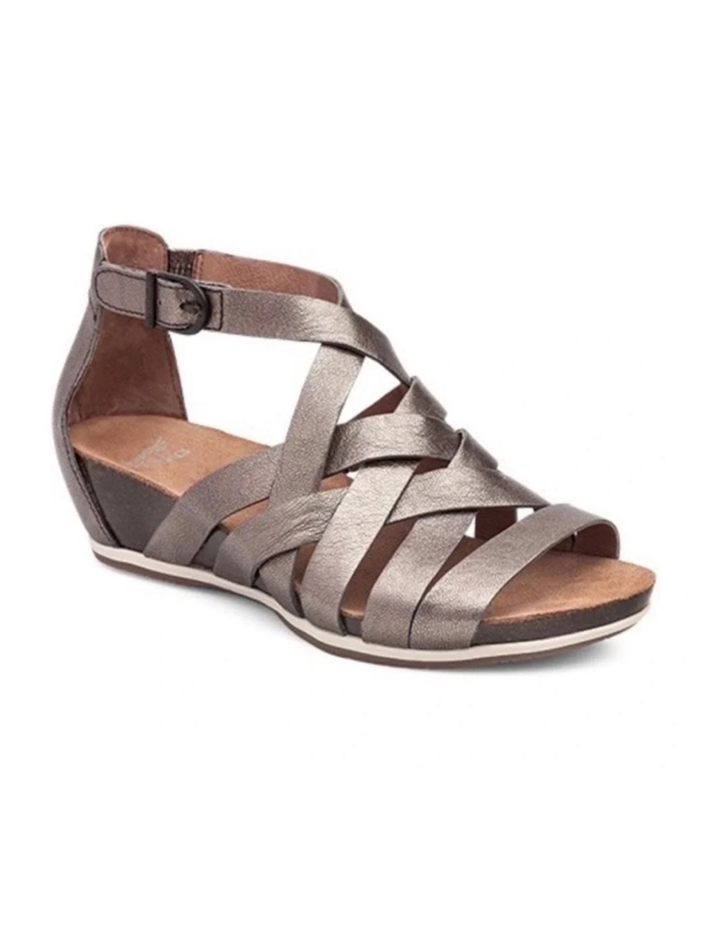 dansko vivian gladiator metallic wedge sandals Sz eu 38 us 7.5-8